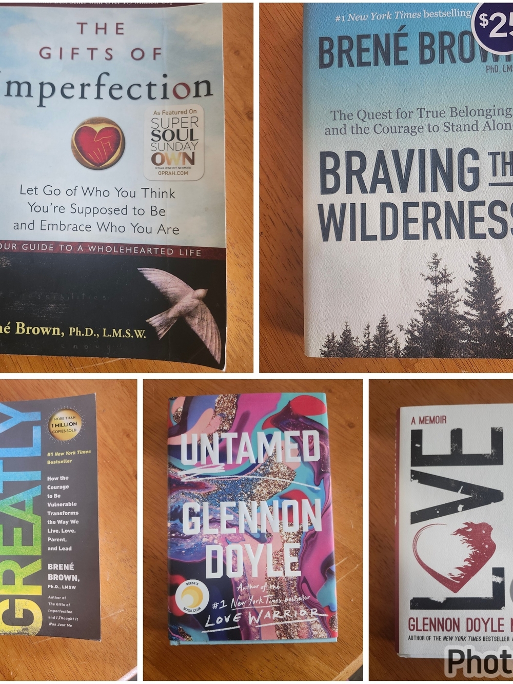 Glennon Doyle & Brené Brown Self Help Book Bundle | Untamed + Daring Greatly